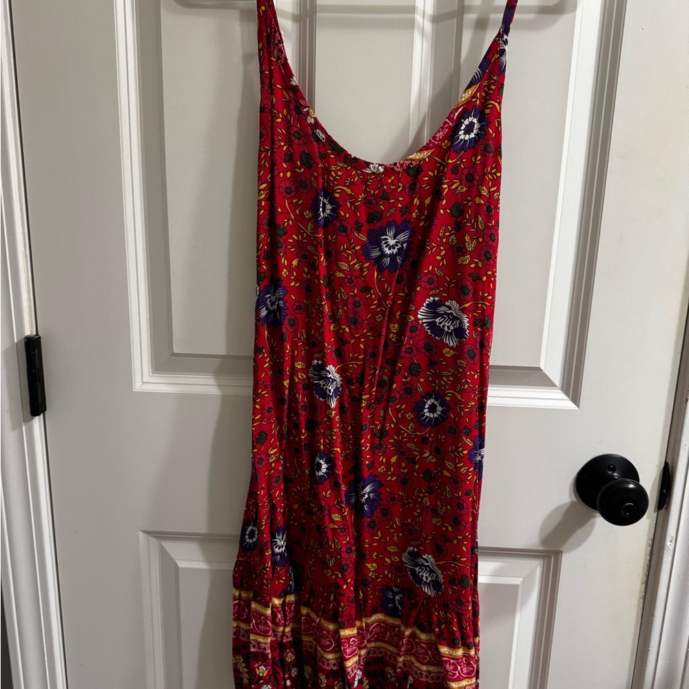 Red Floral Sun Dress
